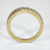 14K Yellow Gold Diamond and Diamond Pave Wedding Band Image