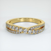 18K Yellow Gold Diamond and Diamond Pave Wedding Band Video