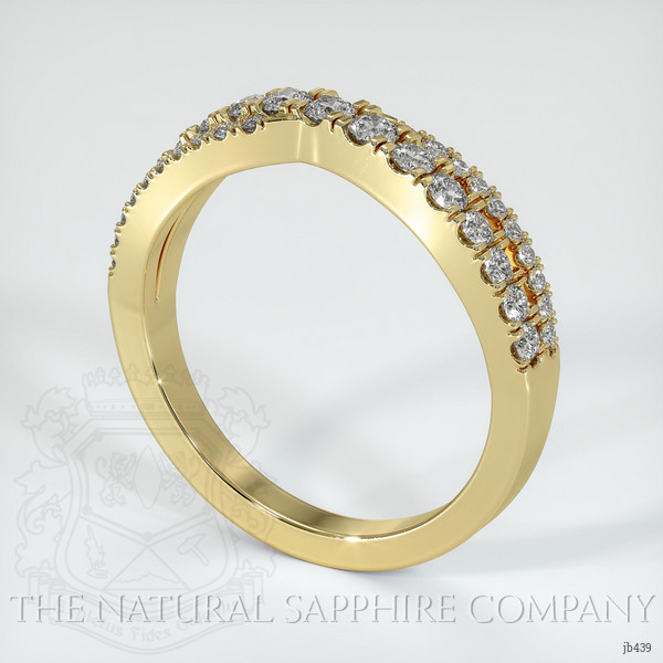 18K Yellow Gold Diamond Pave Wedding Band