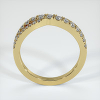 18K Yellow Gold Diamond and Diamond Pave Wedding Band Image