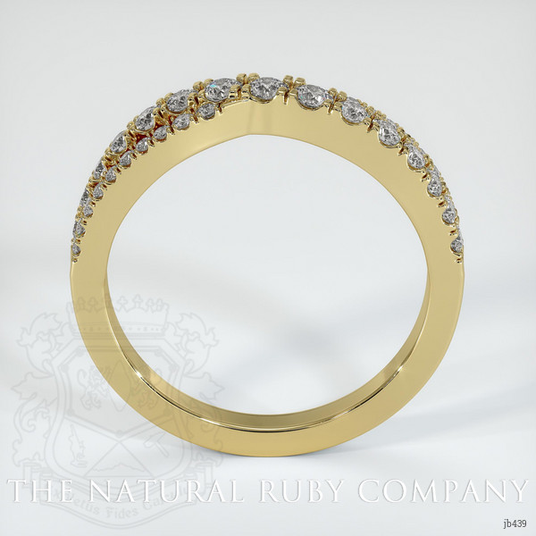 18K Yellow Gold Diamond and Diamond Pave Wedding Band