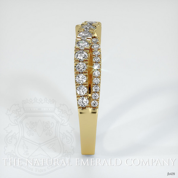 18K Yellow Gold Diamond and Diamond Pave Wedding Band