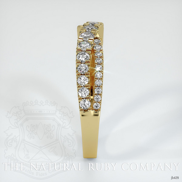 18K Yellow Gold Diamond and Diamond Pave Wedding Band