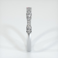 Platinum 950 Diamond and Diamond Pave Wedding Band Image