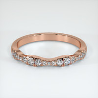 14K Rose Gold Pave Wedding Band Video