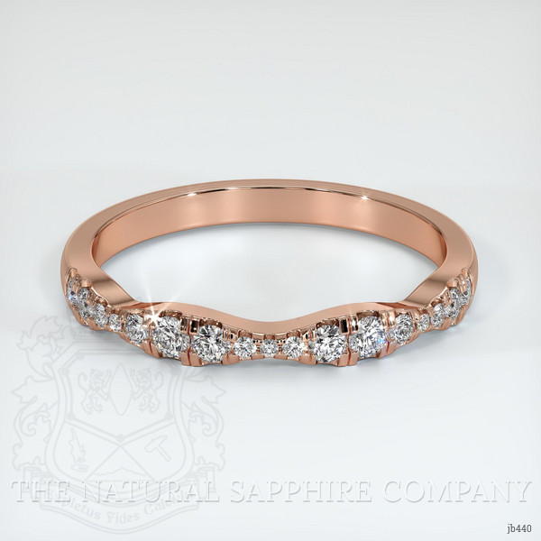 14K Rose Gold Diamond Pave Wedding Band