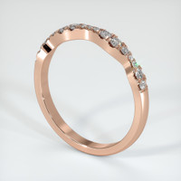 14K Rose Gold Diamond Pave Wedding Band Image