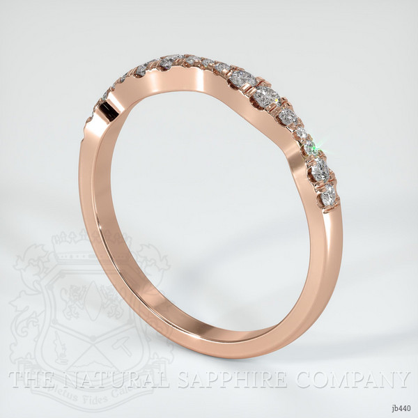 14K Rose Gold Diamond Pave Wedding Band