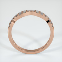 14K Rose Gold Diamond Pave Wedding Band Image