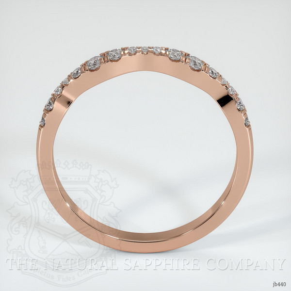14K Rose Gold Diamond Pave Wedding Band