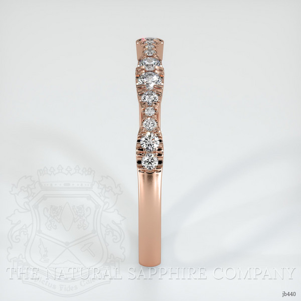 14K Rose Gold Diamond Pave Wedding Band