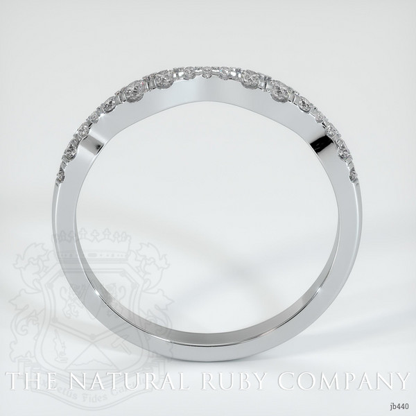 18K White Gold Diamond and Diamond Pave Wedding Band