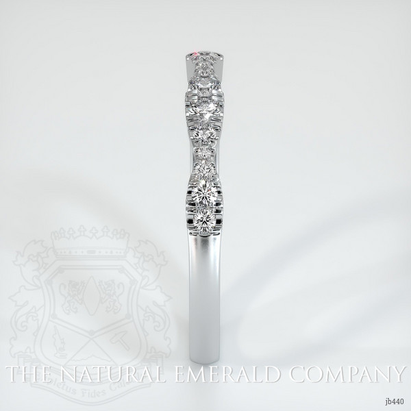 18K White Gold Diamond and Diamond Pave Wedding Band