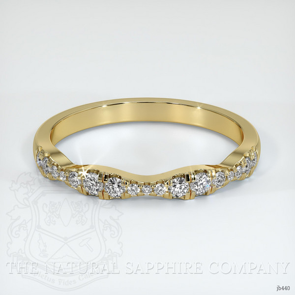 14K Yellow Gold Diamond Pave Wedding Band