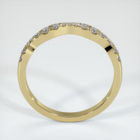 14K Yellow Gold Diamond and Diamond Pave Wedding Band Image