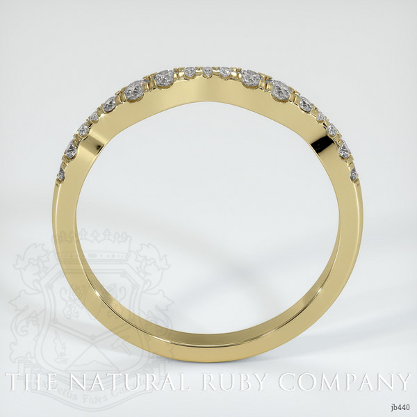 14K Yellow Gold Diamond and Diamond Pave Wedding Band