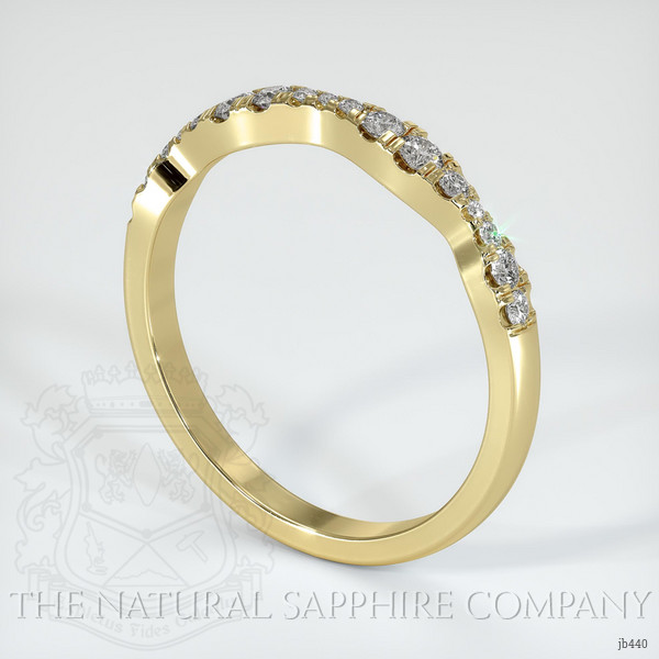 18K Yellow Gold Diamond Pave Wedding Band