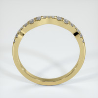 18K Yellow Gold Diamond and Diamond Pave Wedding Band Image