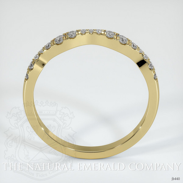 18K Yellow Gold Diamond and Diamond Pave Wedding Band