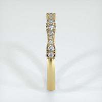 18K Yellow Gold Diamond and Diamond Pave Wedding Band Image