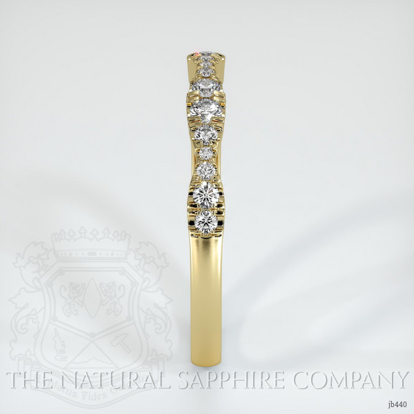 18K Yellow Gold Diamond Pave Wedding Band