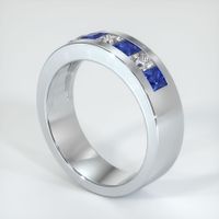 18K White Gold Men's Wedding Band Image
