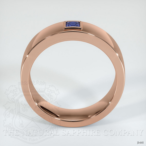 14K Rose Gold Blue Sapphire Men's Wedding Band
