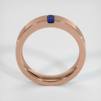 14K Rose Gold Blue Sapphire Men's Wedding Band Image