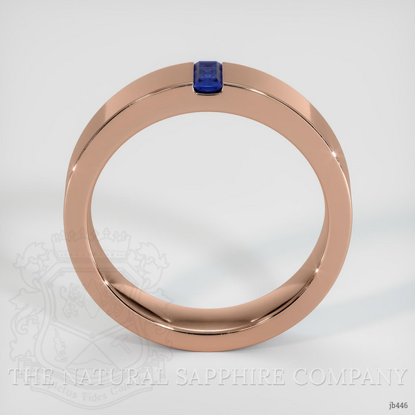 14K Rose Gold Blue Sapphire Men's Wedding Band