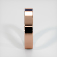 14K Rose Gold Blue Sapphire Men's Wedding Band Image