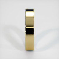 14K Yellow Gold Blue Sapphire Men's Wedding Band Image