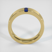 18K Yellow Gold Blue Sapphire Men's Wedding Band Image