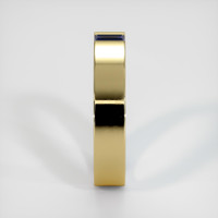 18K Yellow Gold Blue Sapphire Men's Wedding Band Image