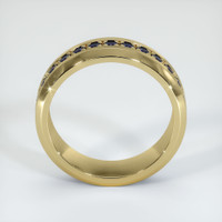 14K Yellow Gold Blue Sapphire Men's Wedding Band Image