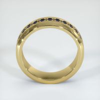 18K Yellow Gold Blue Sapphire Men's Wedding Band Image