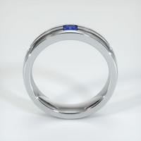 Platinum 950 Blue Sapphire Men's Wedding Band Image