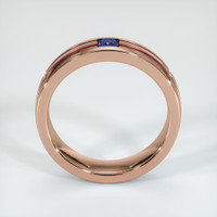 14K Rose Gold Blue Sapphire Men's Wedding Band Image