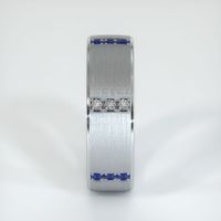 18K White Gold Men's Wedding Band Image