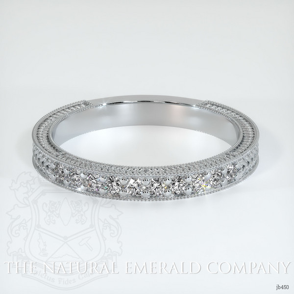 Platinum 950 Diamond Antique Style Wedding Band