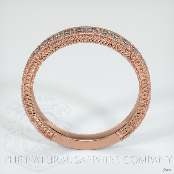 14K Rose Gold Diamond Antique Style Wedding Band
