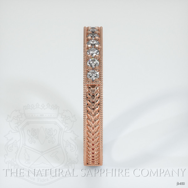 14K Rose Gold Diamond Antique Style Wedding Band
