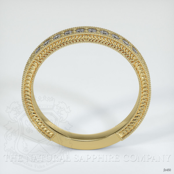 14K Yellow Gold Diamond Antique Style Wedding Band