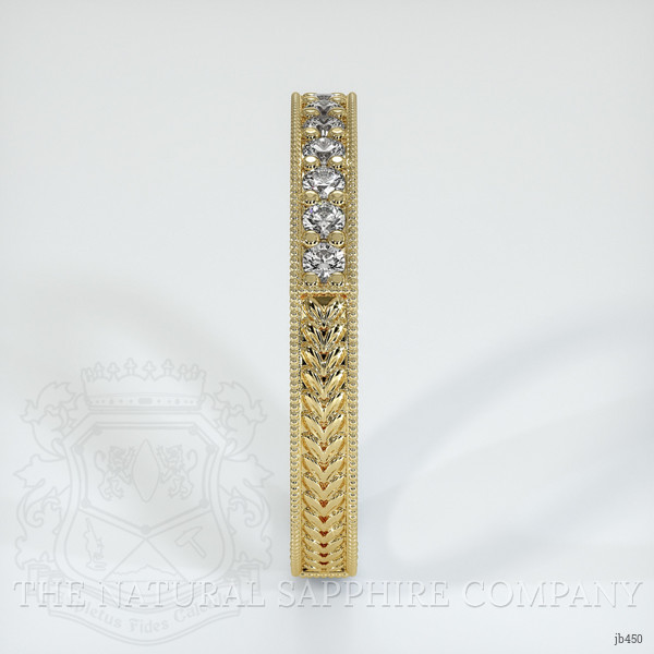 14K Yellow Gold Diamond Antique Style Wedding Band