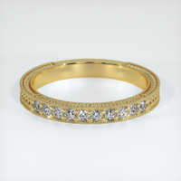 18K Yellow Gold Diamond Antique Style Wedding Band Video