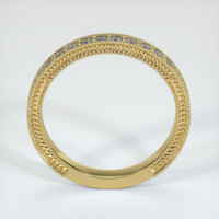 18K Yellow Gold Diamond Antique Style Wedding Band Image