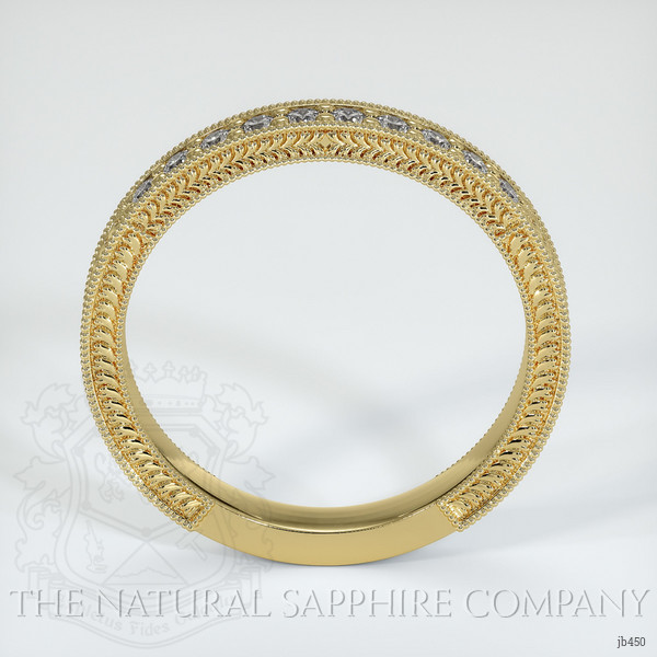 18K Yellow Gold Diamond Antique Style Wedding Band