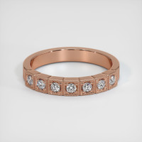 14K Rose Gold Diamond Antique Style Wedding Band Video