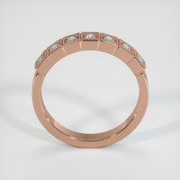 14K Rose Gold Diamond Antique Style Wedding Band Image