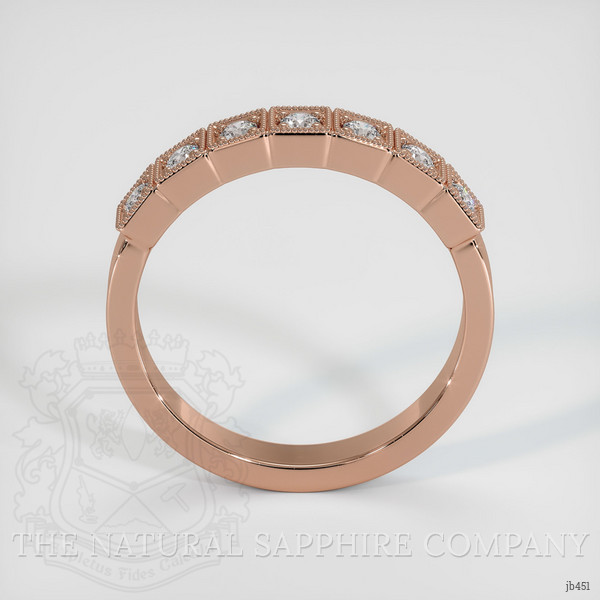 14K Rose Gold Diamond Antique Style Wedding Band