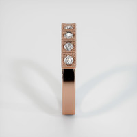 14K Rose Gold Diamond Antique Style Wedding Band Image